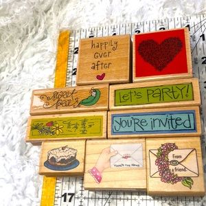 Wooden stamps - party bundle